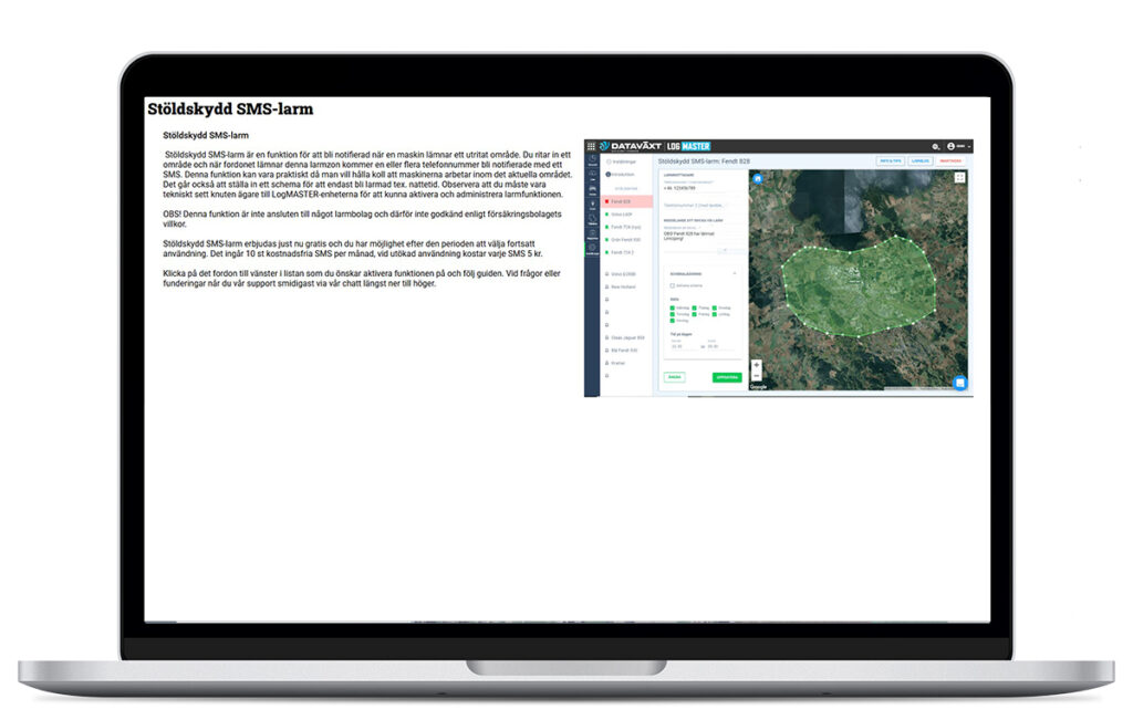 Sk&auml;rmbild med vy av LogMASTER