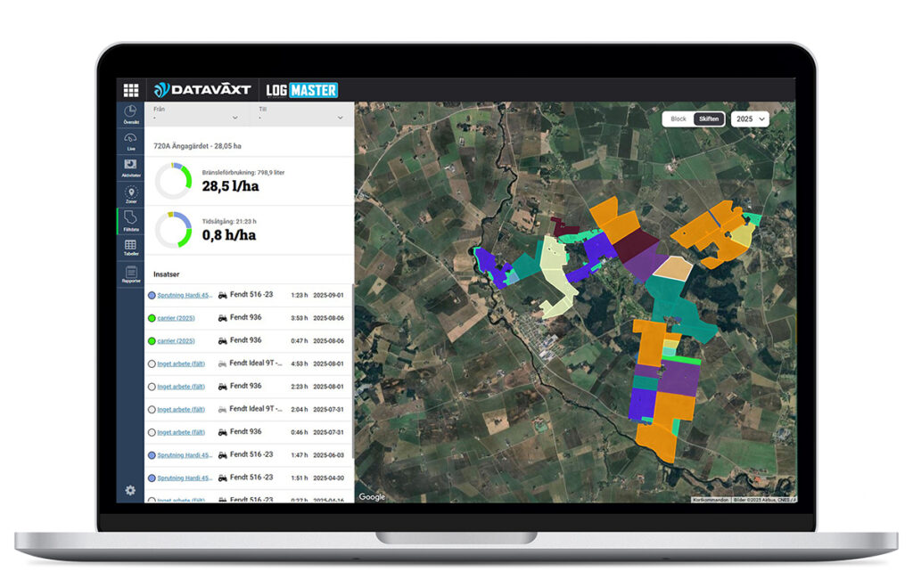 Sk&auml;rmbild med vy av LogMASTER